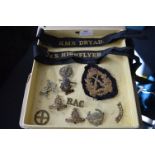 Military Cap Badges, Naval Hat Bands, etc.