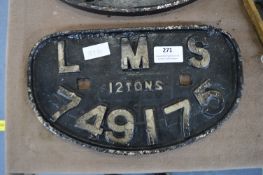 LMS Railway Plate