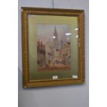 Gilt Framed Early 20th Century Watercolour signed by Edward Nevil