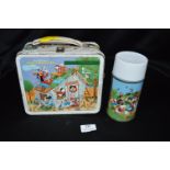 Walt Disney Mickey Mouse Tinplate Lunchbox and Flask