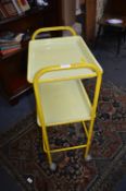 Vintage Yellow Wheeled Trolley