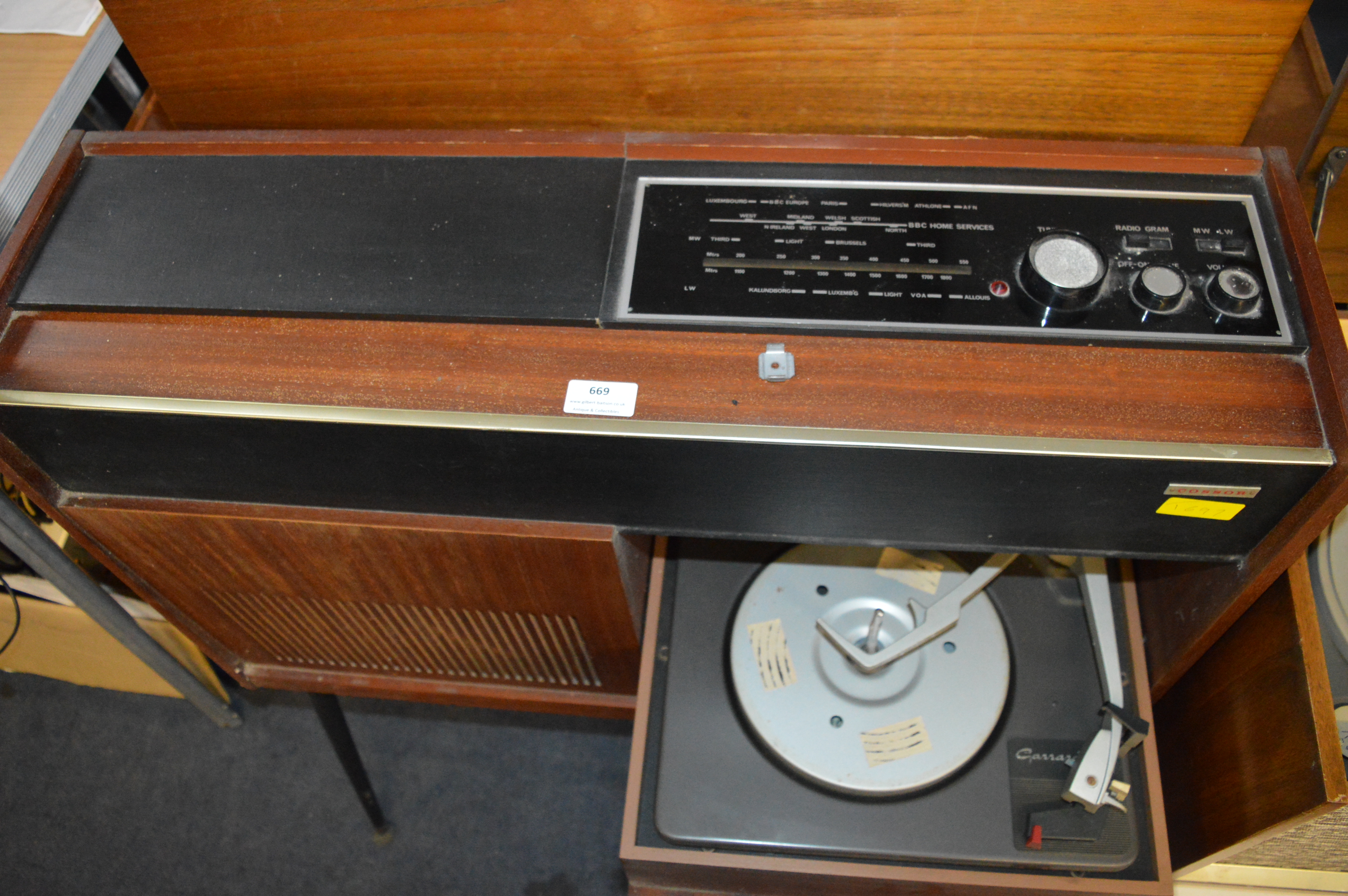 Music Cabinet by Cossor Comprising Radio and Turntable - Image 4 of 4