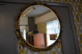 Gilt Framed Beveled Edge Wall Mirror