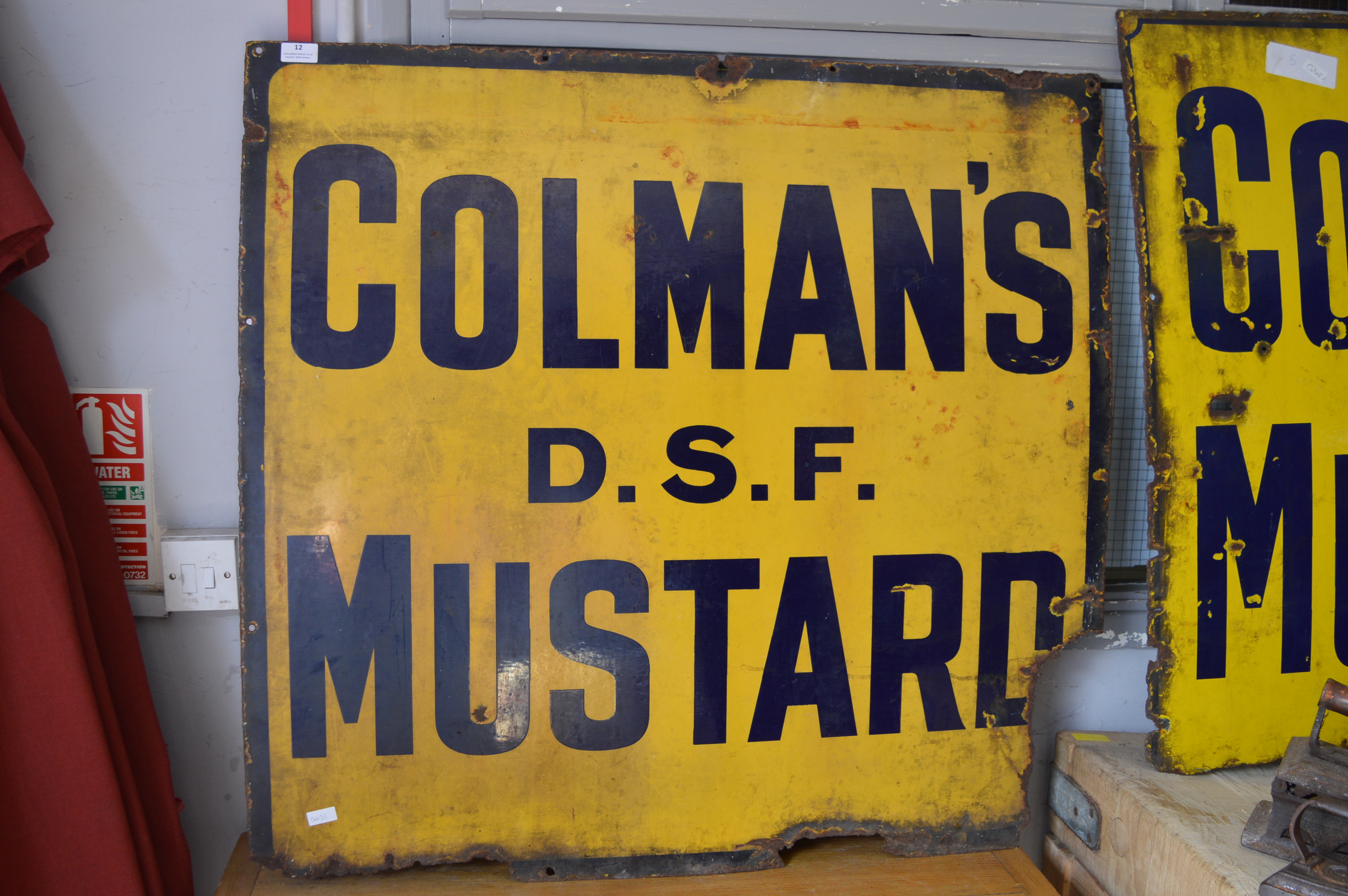 Colman's DSF Mustard Enamel Sign - Image 2 of 2