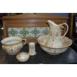 Crown Devon Wash Set; Jug, Bowl, etc.