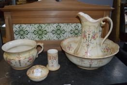 Crown Devon Wash Set; Jug, Bowl, etc.