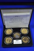 Jubilee Mint WWI Centenary Gold Plated Penny Collection