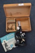 Boxed "Stein" Self Illuminating Microscope