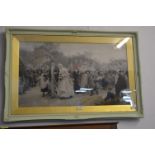 Framed Victorian Print by Fildez 1883 - The Wedding Party