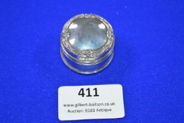 Hallmarked Sterling Silver Pill Box