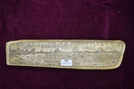 Replica Scrimshaw Whale Bone