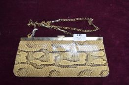 Vintage Snakeskin Clutch Bag