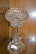 Cut Glass Mushroom Lamp (AF- with Period Repairs)
