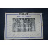 England World Cup Winners Facsimile Signed Poster