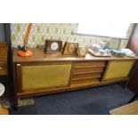 1960s Teak Sideboard with Vinyl Padded Doors