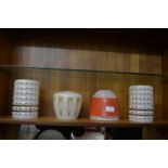 Four 19060'5/70's Glass Lamp Shades