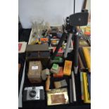 Vintage Photographic Equipment, Trays, Cameras, etc.