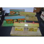 Four Hornby Tinplate Railway Station Platforms