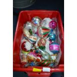 Vintage Glass Christmas Baubles