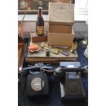 Collectible Items, Vintage Telephones, Hull Brewery Complete Bottled Amber Ale, etc.