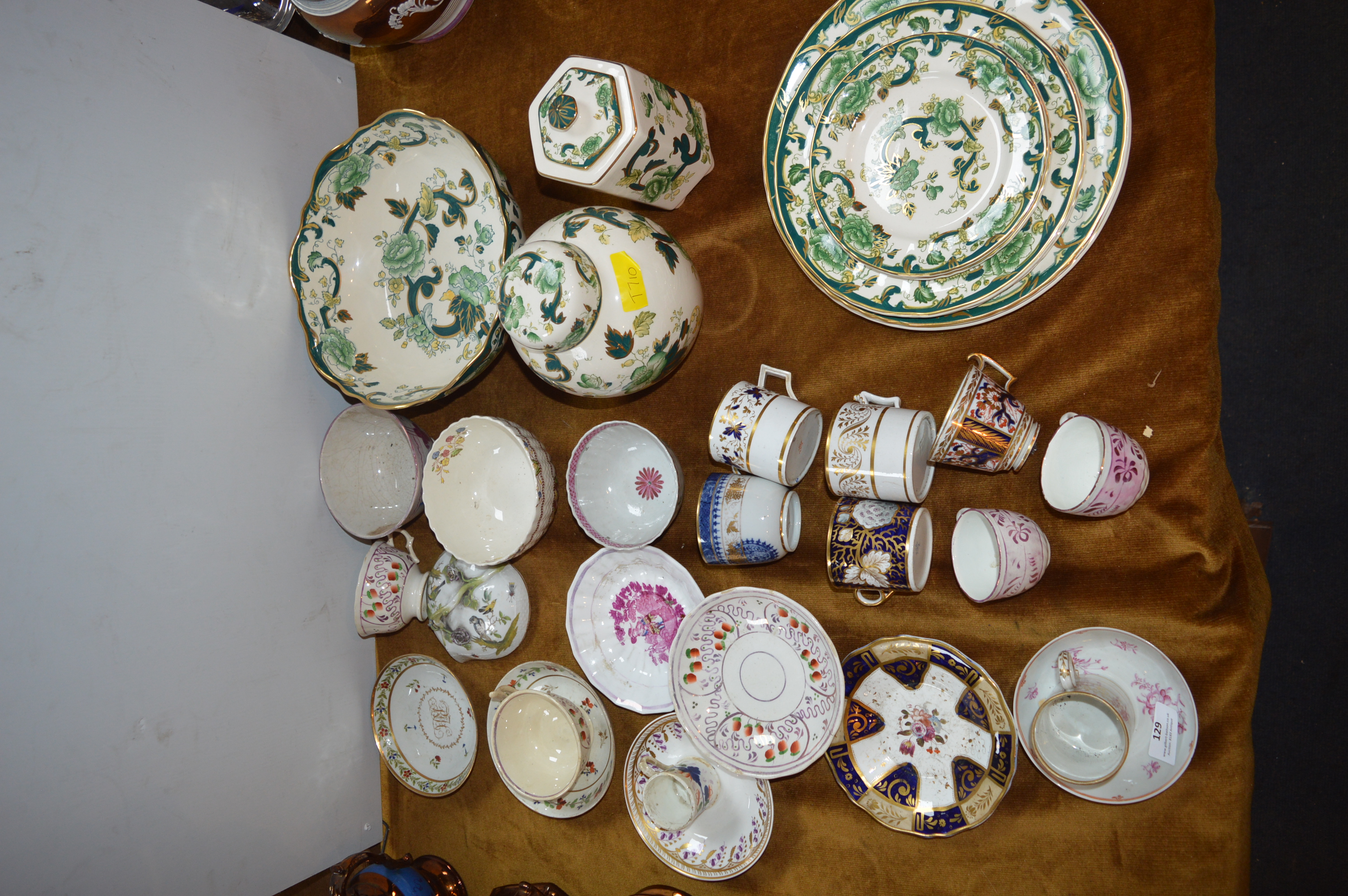 Victorian Cups & Saucers, etc. plus Mason Lid - Image 2 of 2