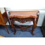 Reproduction Ornately Carved Hall Table