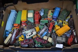 Playworn Dinky Diecast Vehicles; Cars, Tractors, Transporters, Tanks, etc.
