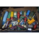 Playworn Dinky Diecast Vehicles; Cars, Tractors, Transporters, Tanks, etc.