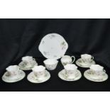 Crown Staffordshire Wild Flowers Part Tea Set (21 Pieces)