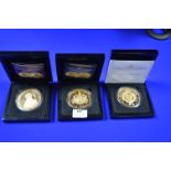 Three Commemorative Five Crown Coins