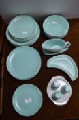 Poole Turquoise Retro Dinner Service 42 Pieces