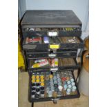 Remax Service Cabinet Containing Model Making Equipment, Paints, etc.