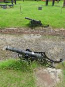 Pair of Cast Iron Ornamental Cannons