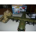 Toy US Transport Plane, British Tank and a Fast Attack Jet