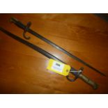 French Chassepot Bayonet and a Model 1874 Gras Sword Bayonet