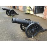 Pair of Replica Cast Iron Cannons