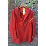 Red Hunting Jacket with Military Buttons