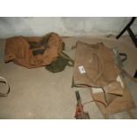 Three Military Canvas Bags 1940's onwards