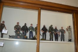 Twelve Action Men in Various Battle Dress