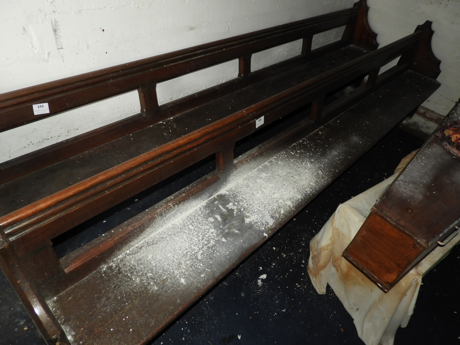 Pitch Pine Pew ~12ft Long