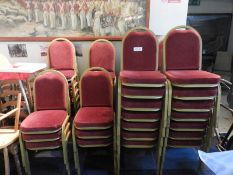 40+ Metal Framed Stacking Chairs with Upholstered Seats