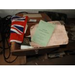 Churchill 999 Brake Efficiency Box Containing Naval Ensign, Brass Belt Buckle, etc.