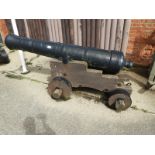 George III 12lbs Cast Iron Cannon on Truck