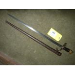 French Model 1874 Fusil Gras Bayonet dated 1877 with Steel Scabbard