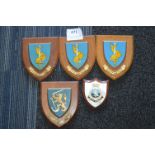 Five Wooden Royal Navy Plaques