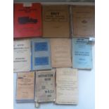 Ten WWII Military Vehicle Parts and Maintenance Manuals and Pamphlets