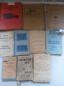 Ten WWII Military Vehicle Parts and Maintenance Manuals and Pamphlets