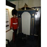 Life Size Display of a Queens Guard with Genuine Uniform, Busby, Boots, Replica Musket & Sentry Box