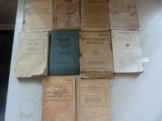 Ten WWII Military Vehicle Parts and Maintenance Manuals and Pamphlets