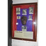 The Herman Goring Death Mask with Ephemera in Showcase